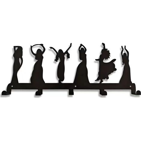 Appendiabiti da parete in metallo - Appendiabiti decorativo con 8 ganci - Appendiabiti multifunzionale per cappotti, cappelli e chiavi - Elegante decorazione da parete per corridoio, ingresso e cam... (1/3)