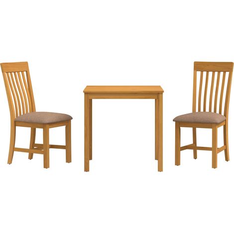Ensemble de salle à manger 3 pc Gris Bois de chêne massif vidaXL (1/5)