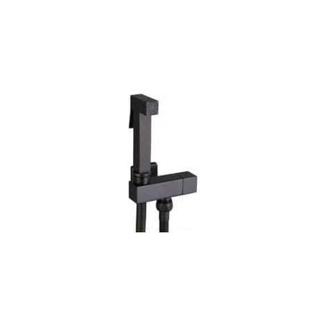 Kit Douchette WC Noir - Pulvérisateur de Bidet à Main en Laiton, Hygiène Personnelle