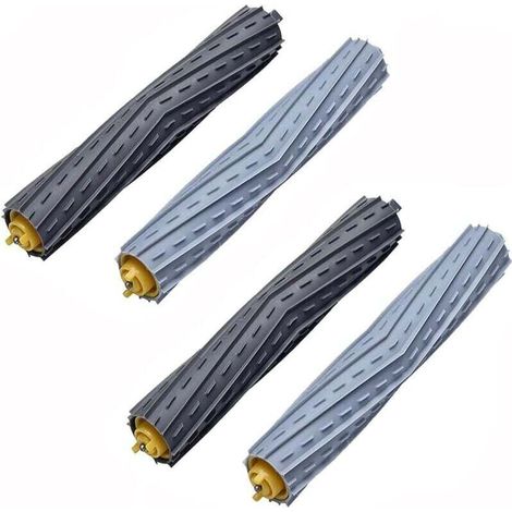 Confezione da 4 spazzole a rullo di ricambio per aspirapolvere Roomba serie 800, 900, 850, 860, 861, 866, 870, 880, 890, 900, 960, 980, 981, 985. (1/3)