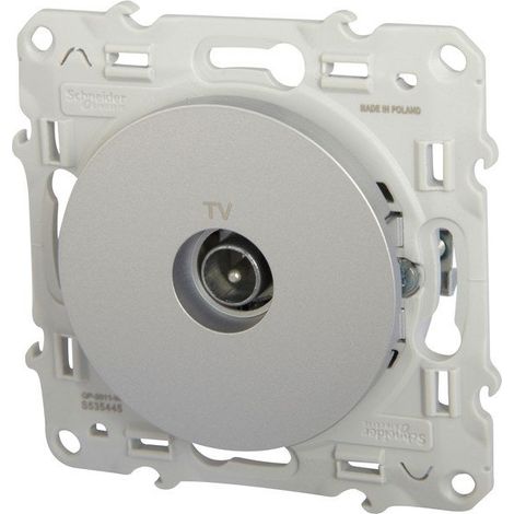 Odace TV-Steckdose, Aluminiumgrau SCHNEIDER ELECTRIC