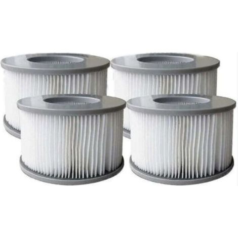 Lot de 4 cartouches filtrantes pour piscine gonflable Mspa, bain à remous Ruikalucky (1/2)