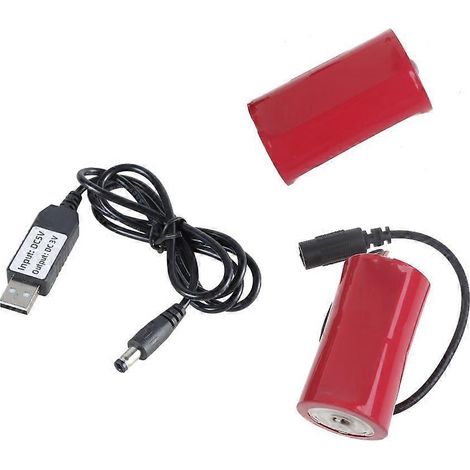 Adaptateur USB vers pile LR20 D (fausse pile) - Câble d'alimentation USB 5V 2A, 110 cm (1/4)