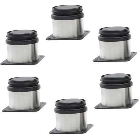 6-teiliges Set Edelstahl-Möbelfüße für Metallschränke, Metallmöbel, Klimaanlagen, Büromöbel, verstellbare Schrankbeine, verstellbare Tischbeine, Sockel