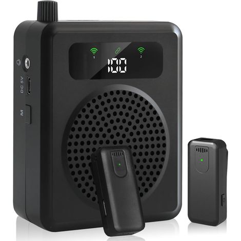 Amplificateur de Voix Portable avec Micro Cravate sans Fil (1/5)