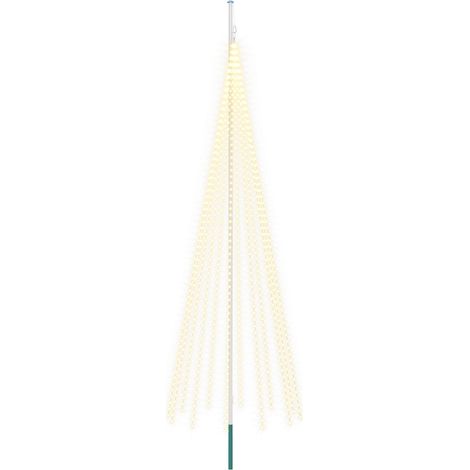Luci per albero di Natale con picchetti e asta per bandiera vidaXL (1/5)