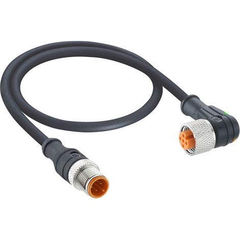 Lutronic 1162 Sensor-/Aktor-Anschlussleitung M12 Stecker, gerade, Buchse, gewinkelt 5.00 m Polzahl S