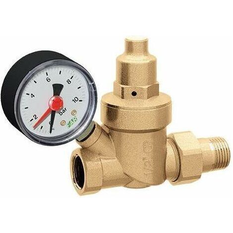Réducteur de pression FAR Rubinetterie modèle 2864-2865-2866-2867 connexion M/F 1/2" avec manomètre - laiton (1/2)