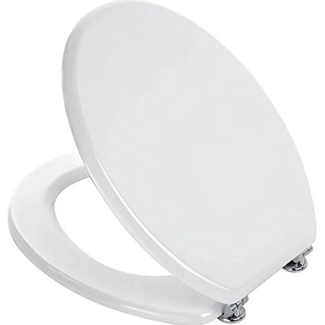 Copriwater Universale Copri WC in Legno MDF Bianco (1/5)
