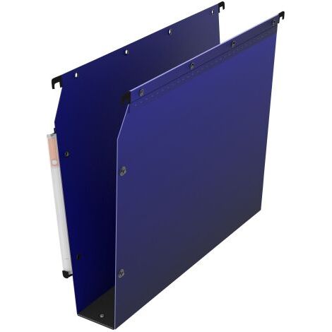Dossier suspendu plastique pression L'Oblique AZ fond 5 cm pour armoire - bleu - Lot de 10