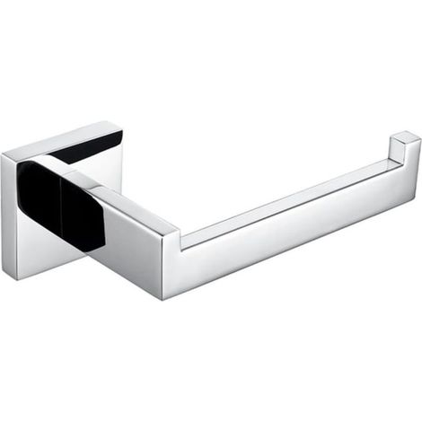 Polished chrome bathroom accessory set, stainless steel toilet paper holder and towel bar (1/5)