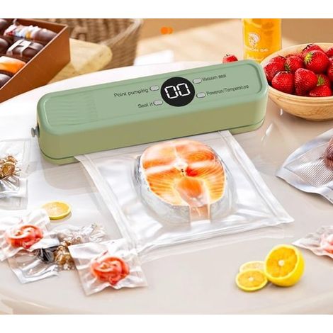 Machine de Mise sous Vide Noire – Emballeuse Alimentaire pour Conservation et Sous-Vide (1/5)