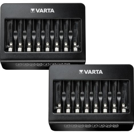 Cargador múltiple VARTA LCD + cargador de baterías USB C (sin baterías x2) (1/5)