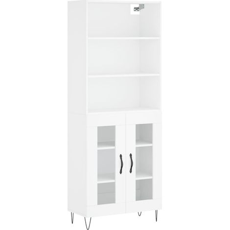 Credenza buffet cassettiera mobile contenitore organizer cucina soggiorno soggiorno alto 69,5 x 34 x 180 cm derivati del legno bianco 020032624