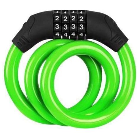 1 Piece Bicycle Lock 4-Digit Bicycle Lock with Security Code - Vert(12x650MM)
