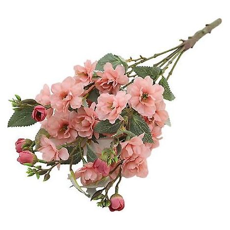 Fleurs artificielles simulant 5 roses - Longue durée de vie - Aspect naturel - Couleurs éclatantesrose foncé (1/5)