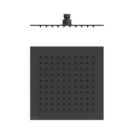 Pommeau de douche Extra-fin 250x250 Noir mat - TRES 134315011NM