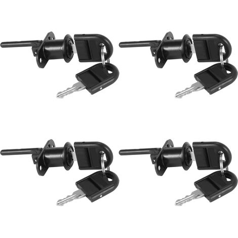 à came avec clés lot de 4 alliage de zinc couleur noire (1/5)