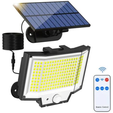 lampe solaire d'extérieur IP65 avec capteur, éclairage solaire d'extérieur, projecteur solaire d'extérieur pour jardin (1/4)