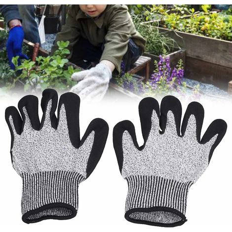 Gants de chantier anti-coupure niveau 5, protection caoutchoutée mate antidérapante, résistants à l'usure, gants de sécurité multifonctionnels (1/5)