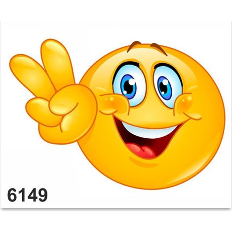 Adesivi Stickers Standard Smile Saluto Biker 10 x 12 cm (1/4)
