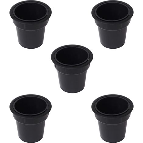 Emuca Accessoire porte-objets Pot, Plastique noir, Plastique. (1/5)