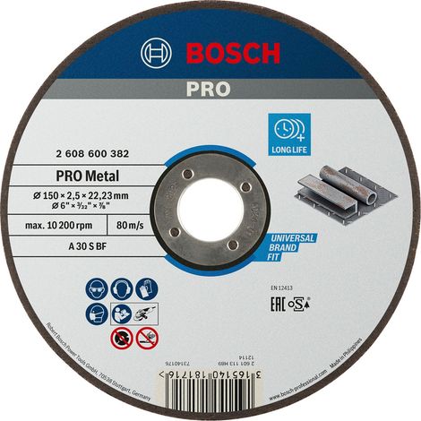Bosch Accessories 2608600382 2608600382 Trennscheibe gerade 150 mm 1 St. Stahl