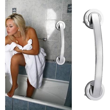 Barra de seguridad para bañera/ducha con ventosa, color plata. (1/5)