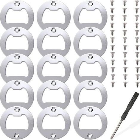15 ensembles d'inserts de décapsuleur, kit de pièces d'insertion en métal pour ouvre-bouteille, moules de coulée en résine, ouvre-bière en résine, accessoires de bricolage (1/4)