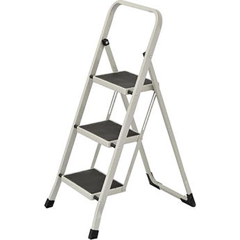 Escabeau en acier 3 marches – Hauteur 104 cm – Pieds antidérapants – Charge max 150 kg – Pliant et stable pour usage pro – Hobbytech