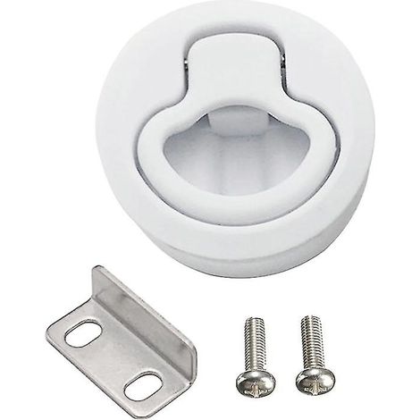 Loquet de remplacement rond à verrouillage encastré (2 pièces) pour camping-car, bateau ou marine - Southco Blanc (1/5)
