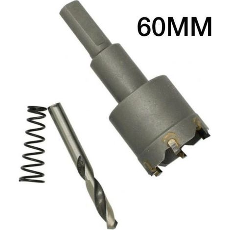 FRESE A TAZZA CON PUNTA PER TRAPANO MURO METALLO LEGNO ACCIAIO 60MM