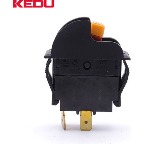 KEDU HY7 Self-locking switch for table saws  12A/20A 250V key switch for power tools and industrial equipment--DTEKGAZ