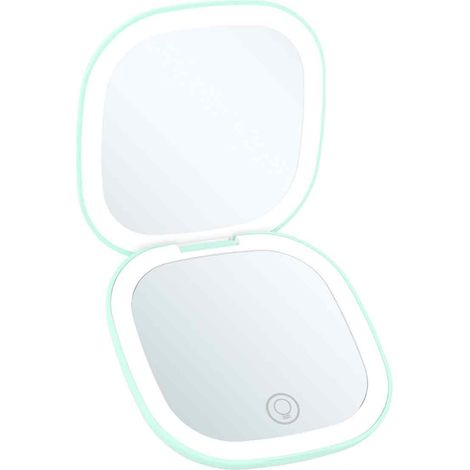 1 Miroir maquillage LED carré pliable portable double face avec éclairage pour voyage cadeau entreprise (1/5)