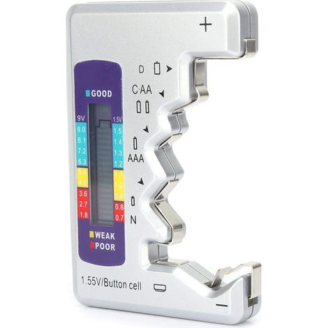 Indicador de capacidad de batería portátil BT-886, comprobador de nivel de batería de litio compacto, pantalla digital, voltímetro de batería, detector de voltaje de batería