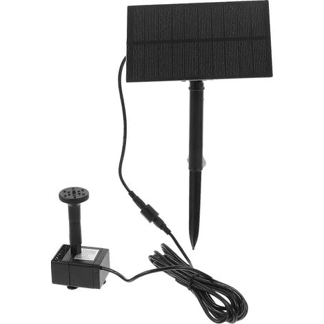 Pompe solaire pour fontaine, pompe à eau solaire, fontaine extérieure, pompe solaire pour bain d'oiseaux, noire. (1/4)