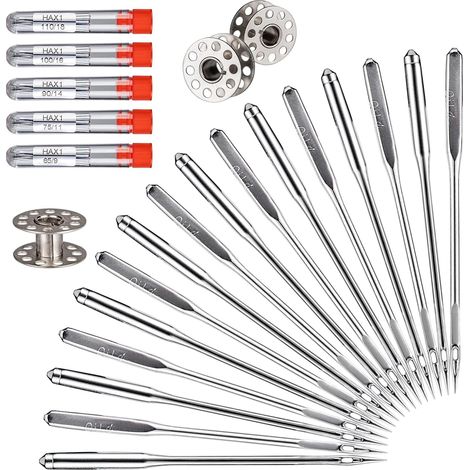 Aiguilles pour machines à coudre, 100 aiguilles universelles, compatibles avec Singer, Brother, Janome, Varmax, tailles HAX1 65/9, 75/11, 90/14, 100/16, 110/18
