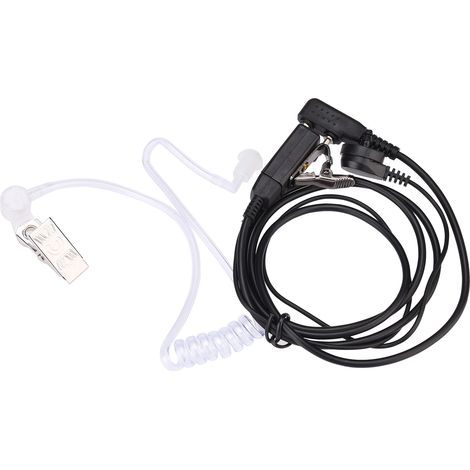 Kit de tube acoustique K Head 2 broches, tube à bobine acoustique transparent, oreillette pour talkie-walkie-AquaForge (1/5)