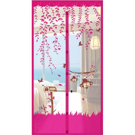 Moustiquaire Fenetre Magnetique Moustiquaire magnétique à Fermeture Automatique (rose,120 220cm) (1/4)