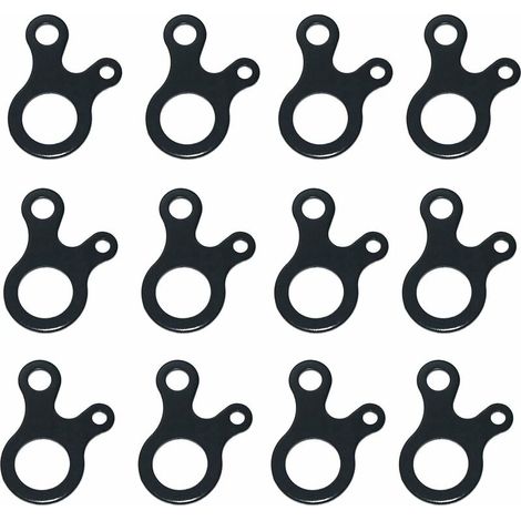 16pcs Aluminum Alloy Rope Tensioners, Three-Hole Rope Tensioners, Tent Rope Loop Adjusters, Lightweight for Tents, Tarps, Hiking and Camping (1/5)
