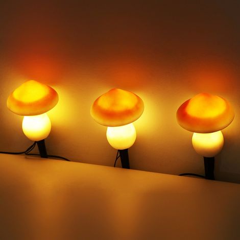 Lampe de jardin solaire en forme de champignon, lampe LED étanche pour allée extérieure (1/5)