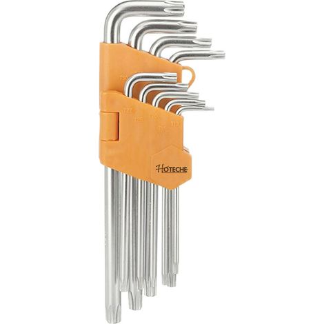 SET CHIAVI TORX 9 PZ FRANCESI L METRICHE CON FORO BRUGOLA LUNGHE T10 T50 322HOT