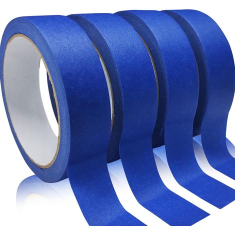 Ruban de masquage de haute qualité, ruban bleu, ruban de masquage, ruban de peinture, ruban multi-usages, 24 mm x 20 m x 4 (1/5)