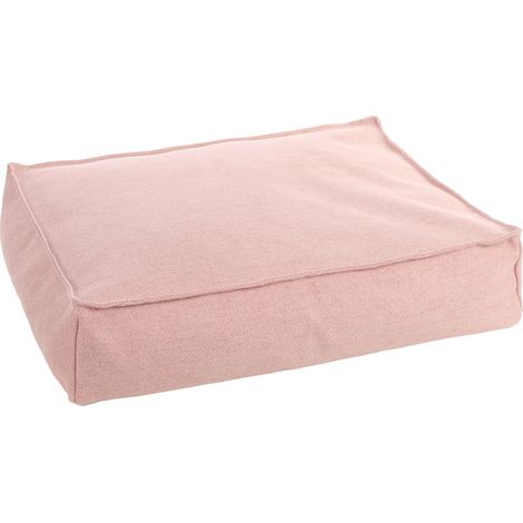 Coussin panier en textile 80 x 60 x 18 cm Rose