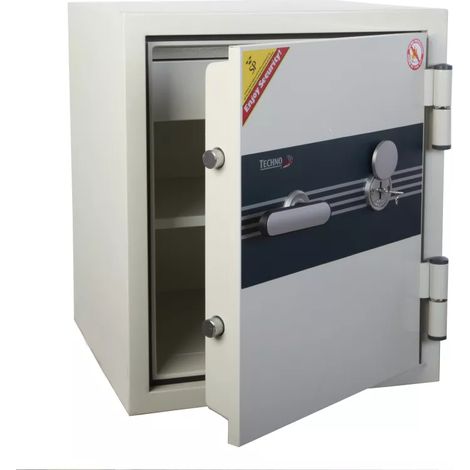 TECHNOFIRE - Armoire ignifuge pour papier protection 1h30 à clé à double panneton, 2 pênes, 50 L, 60x47x47