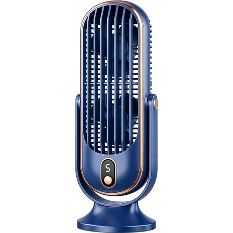 Ventilateur de bureau oscillant USB moteur brushless silencieux mini ventilateur voiture maison bureau portable été compact (1/5)