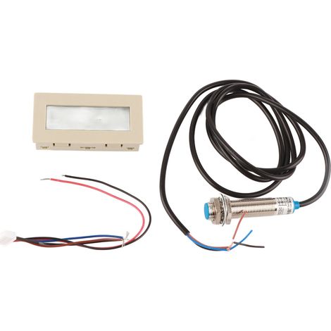Tachymètre Numérique LCD 4 Digits DC8‑24V avec Capteur à Induction Magnétique pour Mesure RPM Moteur (1/5)
