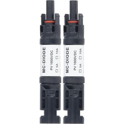 Lntyq 2Pcs Connecteur PV Solaire 1000 V, Connecteur de Fusible Solaire PV MCD IP68 étanche Porte-fusible Solaire PV Anti-retour pour le raccordement de panneaux solaires 30A (1/5)