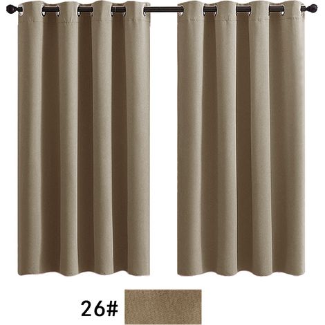 Rideaux occultants pour terrasse de jardin, coupe-vent, résistants aux UV et à la moisissure, isolation thermique, 132 cm l x 213 cm H, 2 panneaux (1/3)