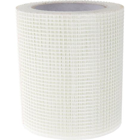 Ruban d'étanchéité pour fissures murales, ruban adhésif en fibre de verre pour réparation de cloisons sèches, 10 cm x 25 m (1/5)